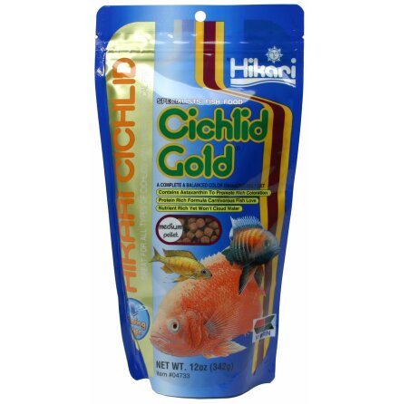 Cichlid Gold Sinking M pellets 342g, Hikari