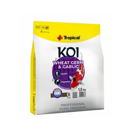 Koi Wheat Germ &amp; Garlic pellets S All seasons 1,5kg