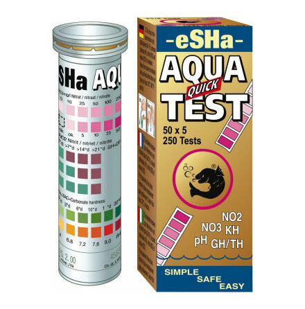 eSHa Quick Test 50x6 tester Cl2,NO2,NO3,KH,Ph,Gh/Th, Seahorse 24/06